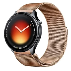 Sleek Stainless Steel Milanese Strap - 22/20mm Metal Band, Color 2 - Oneplus Watch Lite (Rose gold)