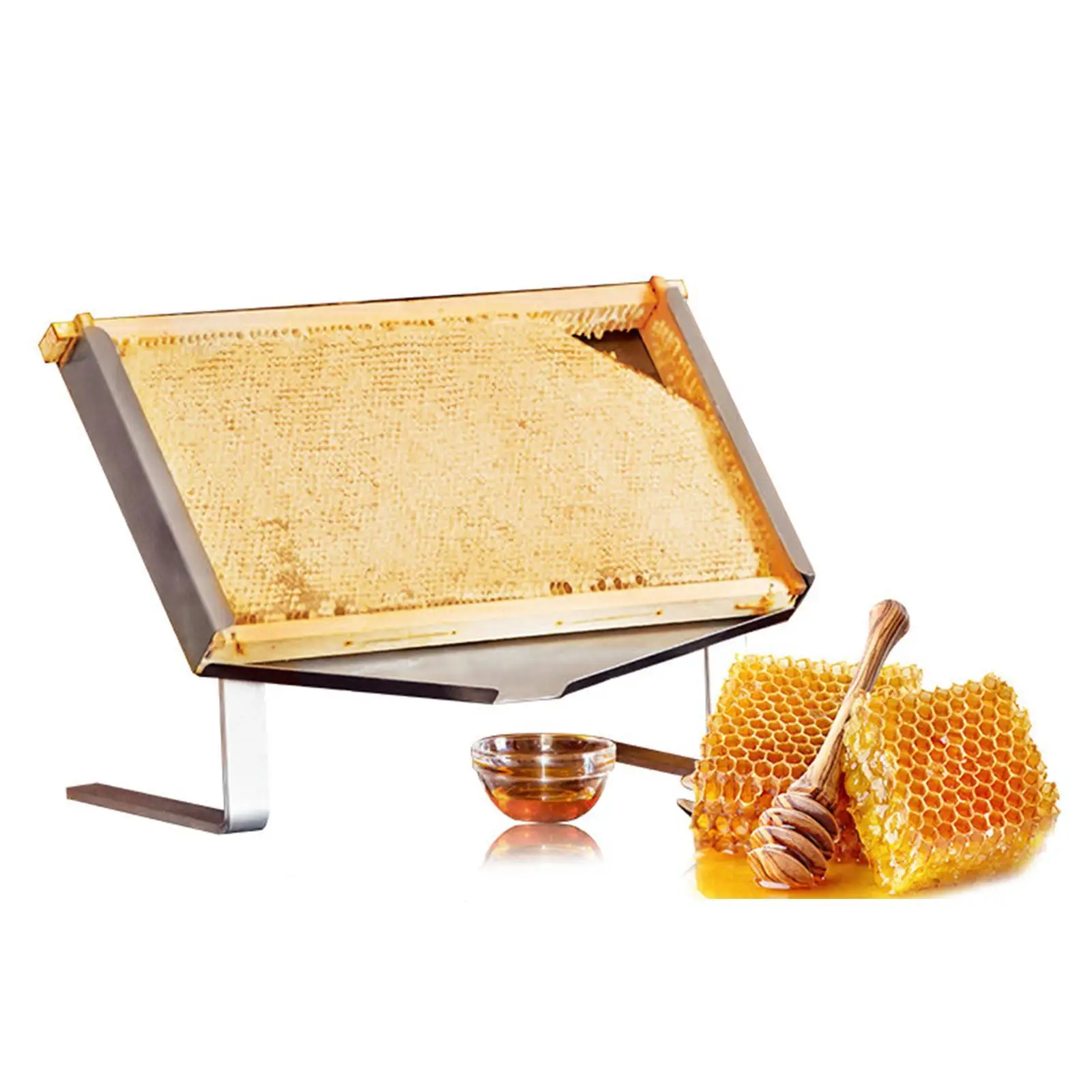 Beehive Frame Holder Honey Extractor Equipment Honeycomb Frame Display Stand Apiculture Honeycomb Drip Tray for Beekeeping