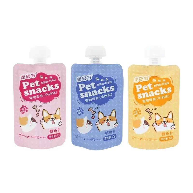 90g Pet Fresh Meat Wet Food Cat Snacks Dog Snacks Nutritional Fattening Beef/chicken/tuna Flavor Pet Training Reward