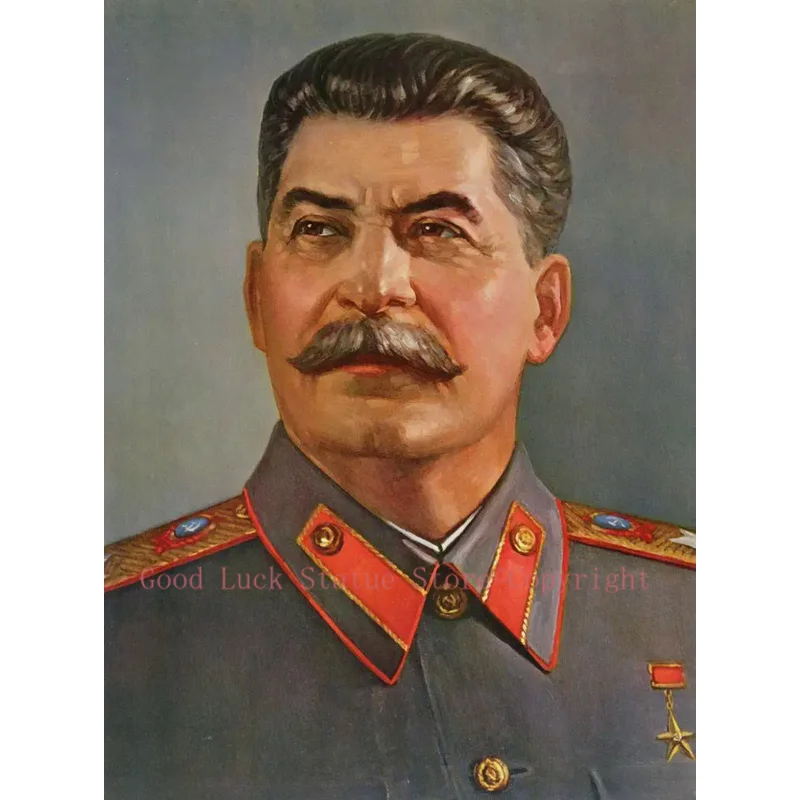 

wholesale painting # TOP art good quality --SOVIET WW2 oil painting-Russia joseph stalin portrait print art painting on canvas