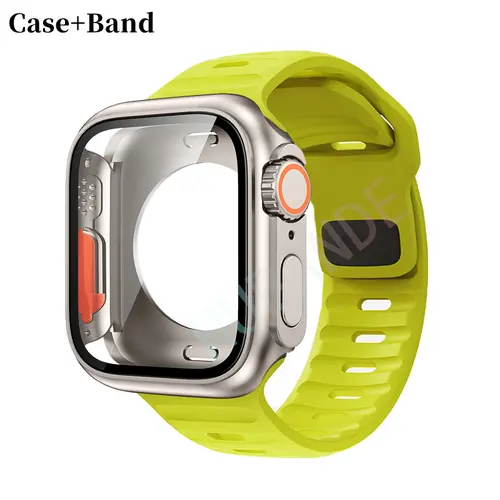 Silicone strap For Apple Watch 44mm 45mm 41mm 40mm Bracelet+Screen protectores Change to Ultra For iWatch Series 9 8 7 SE 6 5 3 - Image 66