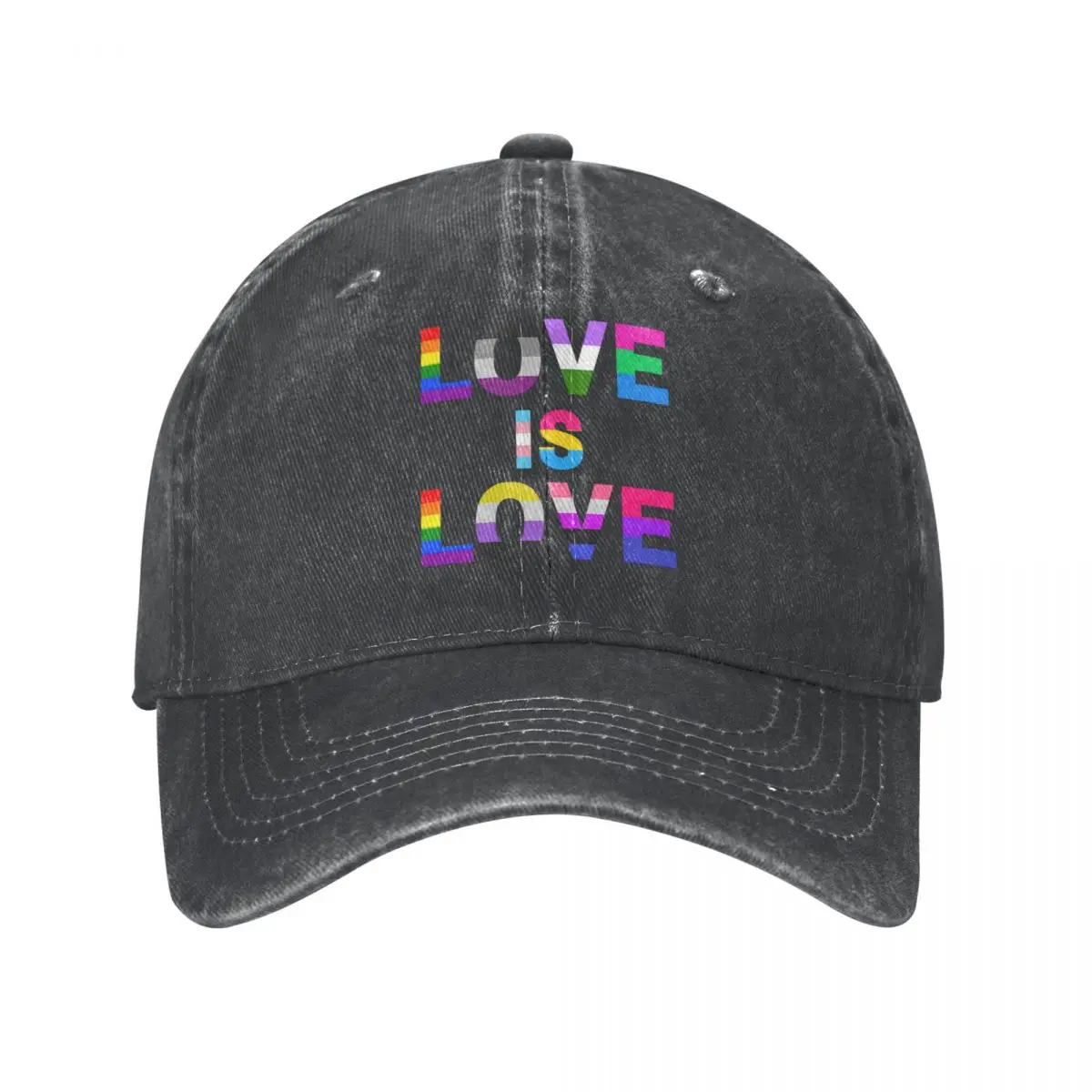 

Женские винтажные бейсболки Love Is Love, радужные Кепки из денима, для ЛГБТ-парадов, лесбиянок, гомосексуалистов, все сезоны, для путешествий