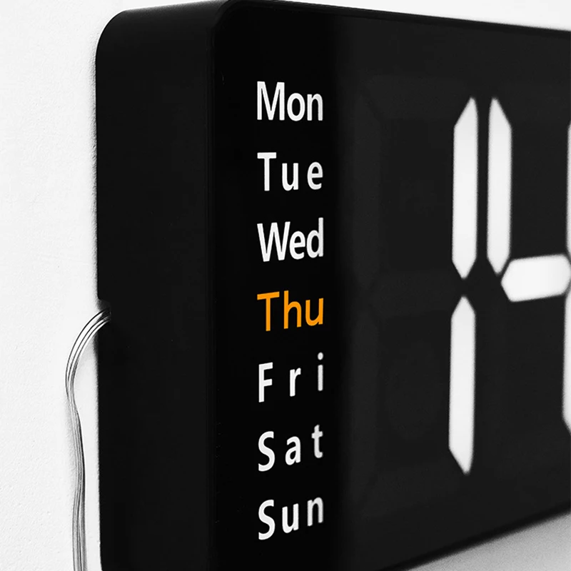 Digital Wall Clock 16inch Large Alarm Clock Remote Control Date Week Temperature Dual Alarms LED Display digital wall clock