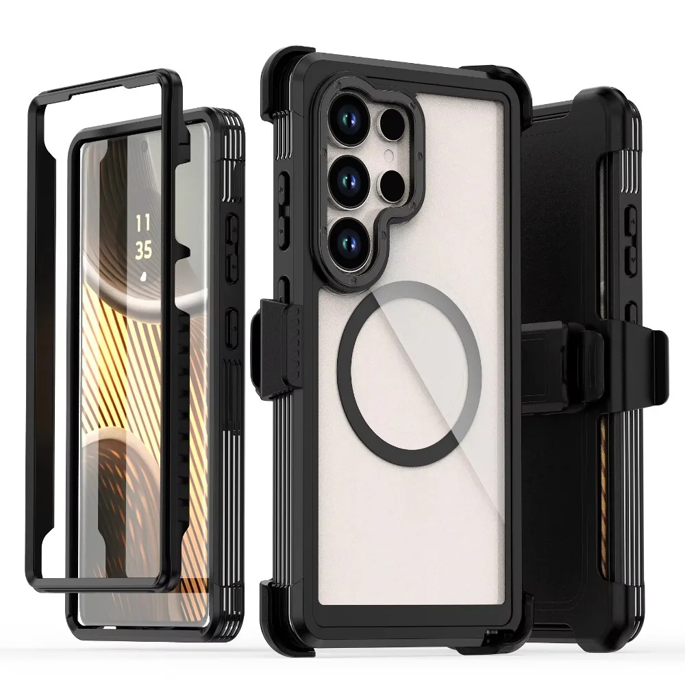 Armor Hybrid Anti-Drop XT MagSafe Case with Wireless Charging and Clip