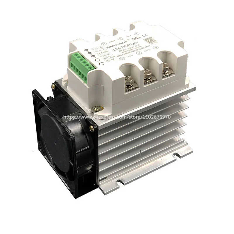 ThreephaseACVoltageRegulatingModuleWithHeatSinkAndFanPower