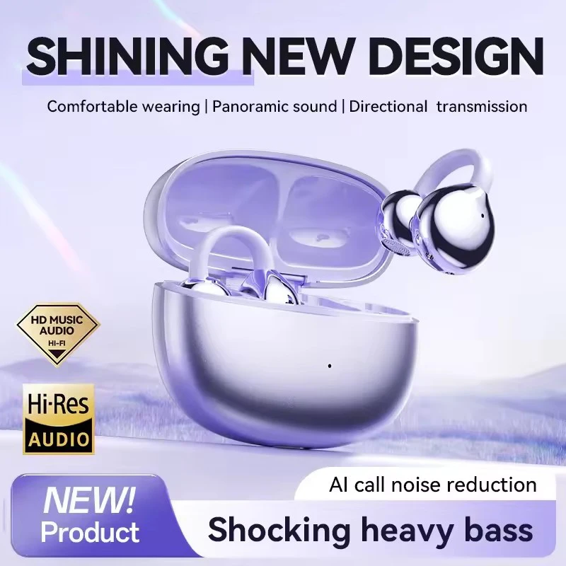 AI Language Translation Earbuds Bluetooth 5.4 144 Languages Real-time Two-Way Clip-On Translation Earphones for Travel Business