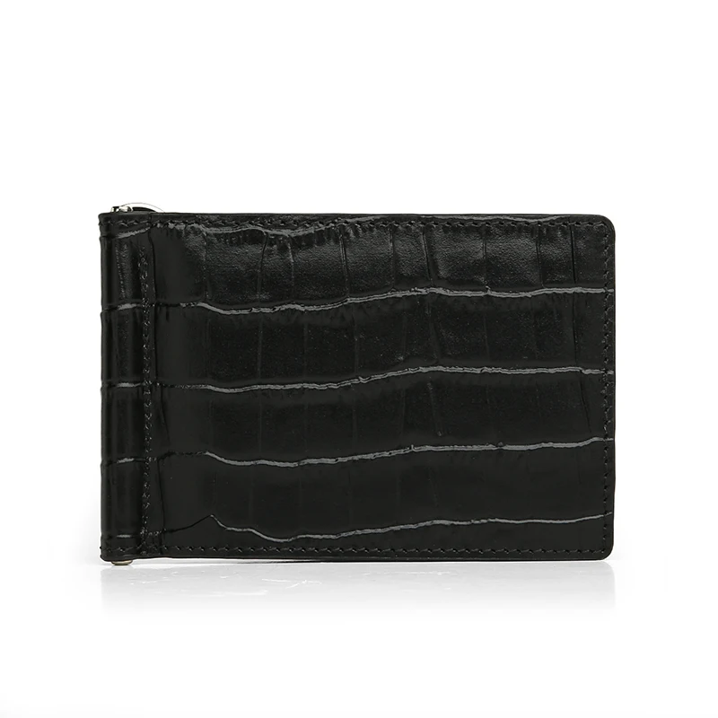 Luxury Leather Money Clip Wallets for Men Card Case Gift for Boyfriend Friend Husband Father Drosphip and Wholesale 2
