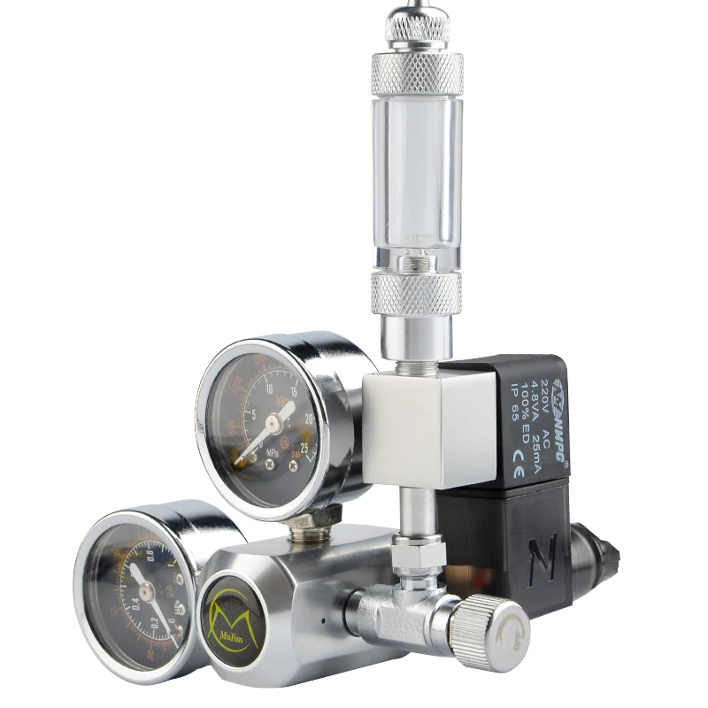 DIY Aquarium CO2 Regulator Magnetic Solenoid Kit Check Valve Fish Tank Accessories CO2 Control System Reactor Generator Set co2 regulator