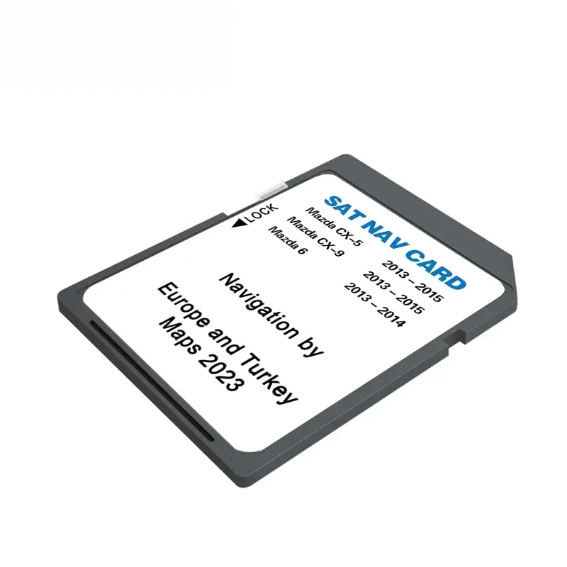 Navi 소프트웨어 업데이트 메모리 카드 Sat Nav, 마쓰다 6 CX5 CX9 2022-2023 네비게이션 SD 카드, 8GB EU 터키 UK GPS 지도 버전 카드
