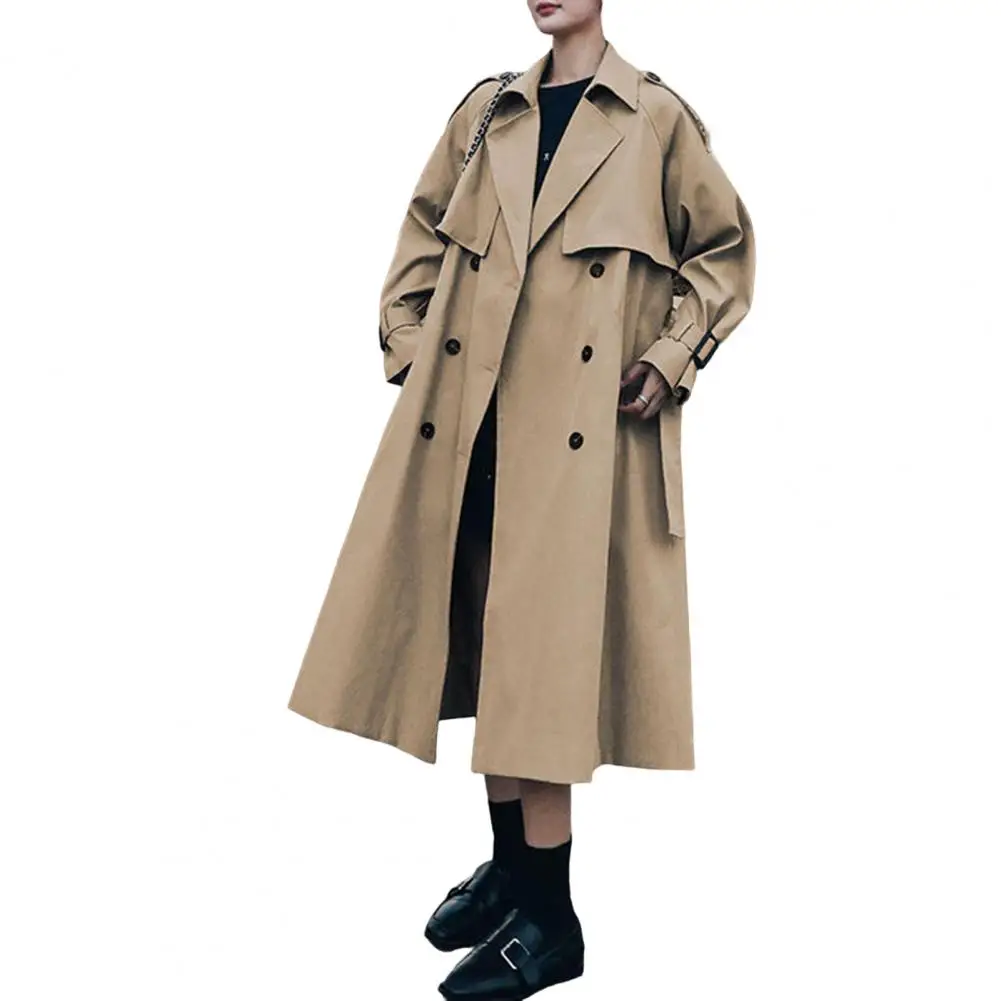 Women-Jackest-Clothes-Outwear-Pockets-Mid-Calf-Length-Coat-Spring ...