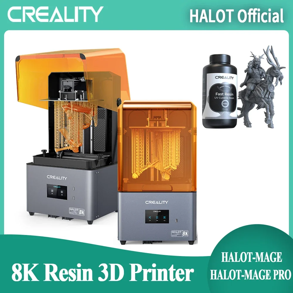 CREALITY HALOT-MAGE PRO /HALOT-MAGE 레진 3D 프린터 속도, 8K 10.3 인치 LCD 스크린, 고정밀 4.3 인치 터치 스크린, Z축 듀얼 레일