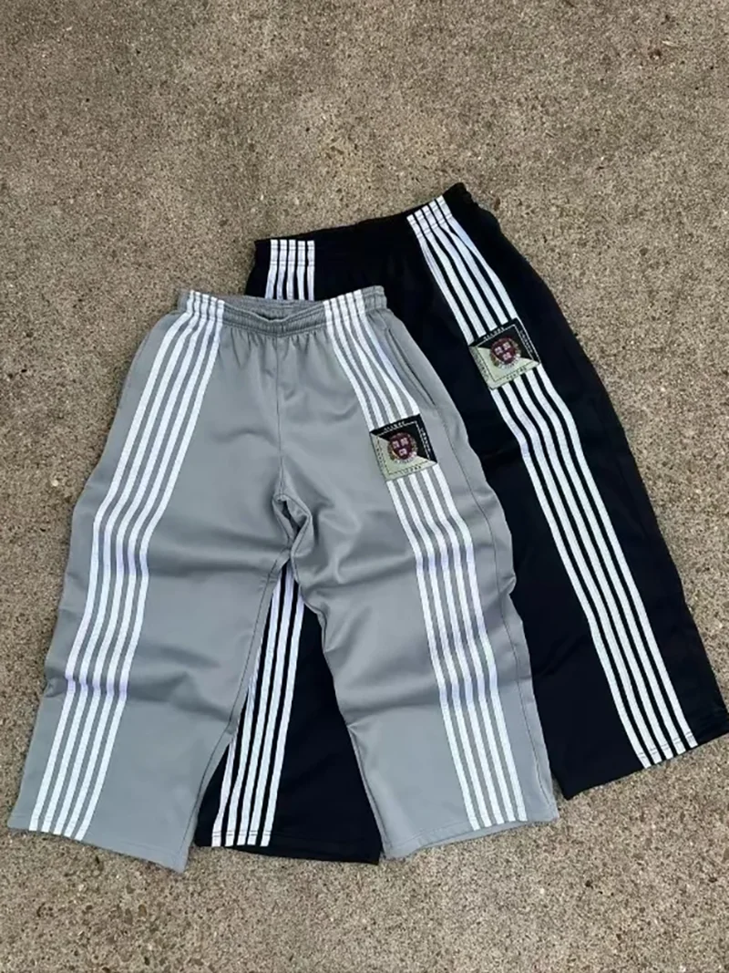 Neue gestreifte Herren Baggy Hose Y2K Street Casual Trousers Harajuku Hip Hop Oversize Sweatpants Fashion High Street Wide Leg Baggy Hose – Detail 6