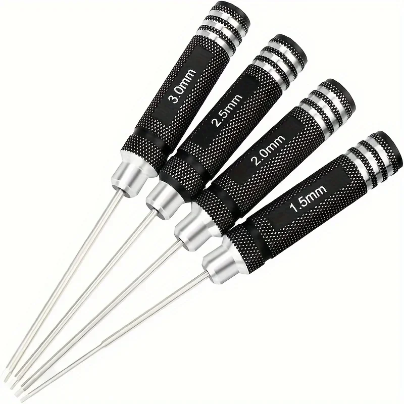 육각 소켓 드라이버 세트, 1.5mm, 2.0mm, 2.5mm, 3.0mm, 고속강 초경질 조합 전용 유지 관리 도구
