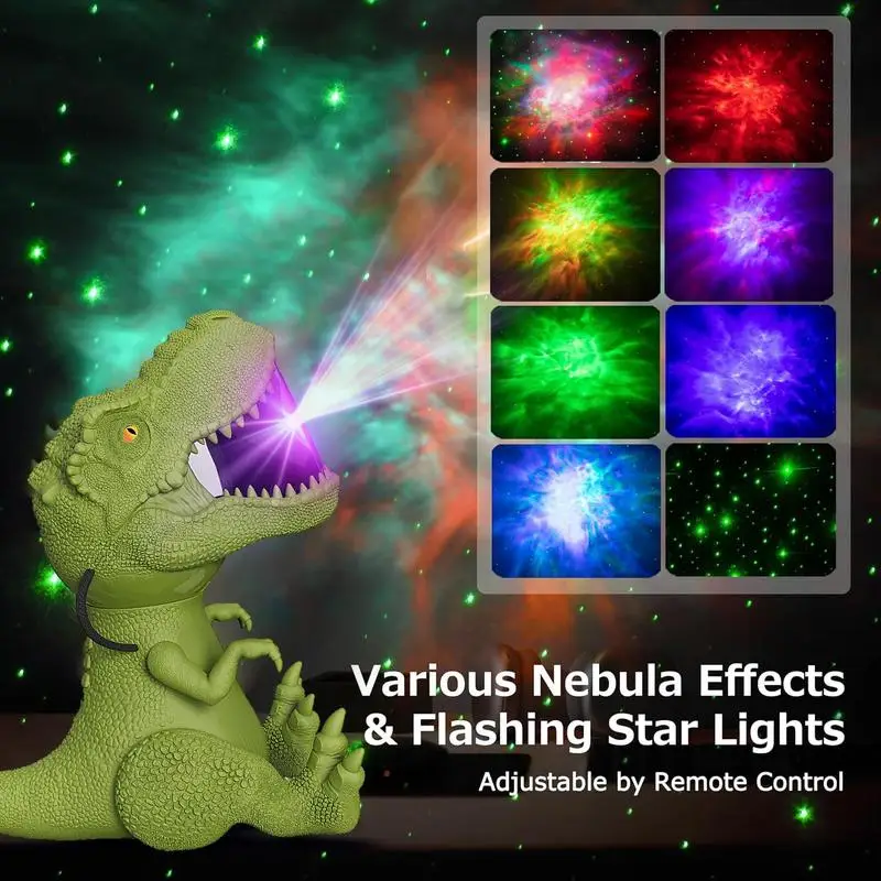 Dinosaur Galaxy Projector - Space Buddy Star Projector Night Light for Kids Adults Bedroom Astronaut Projector