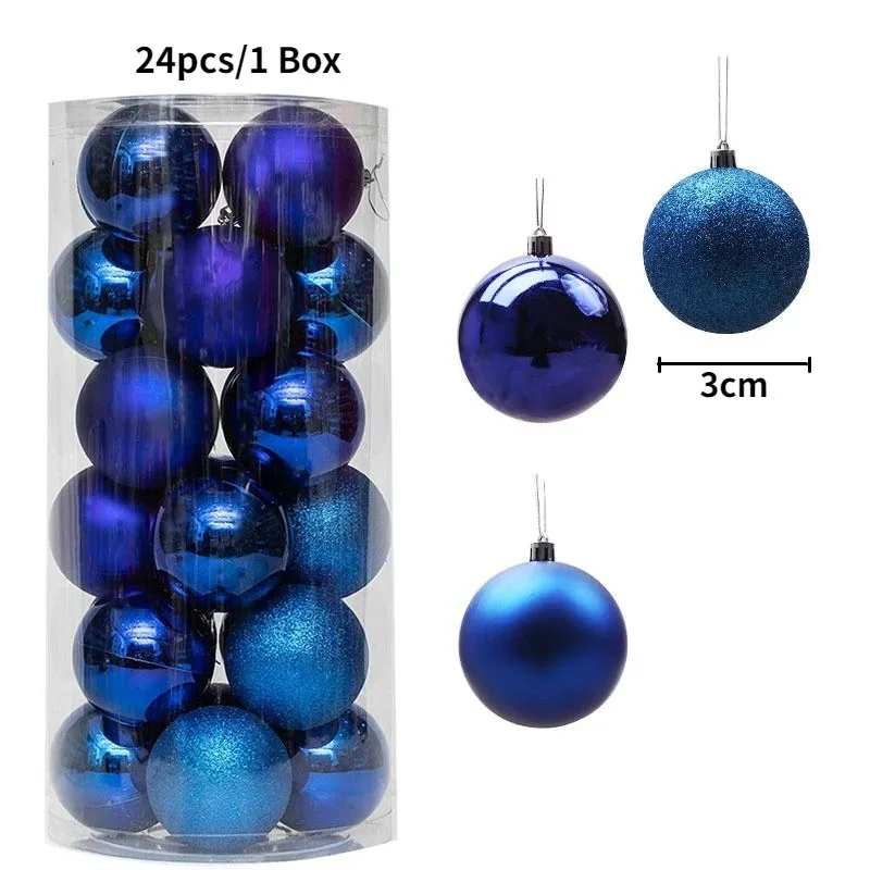 thumbnail image 1 of 24/36Pcs Christmas Ball Christmas Tree Decoration Ornaments for Home Room Decor New Year Navidad Pendant Ball DIY Accessories, 1 of 5