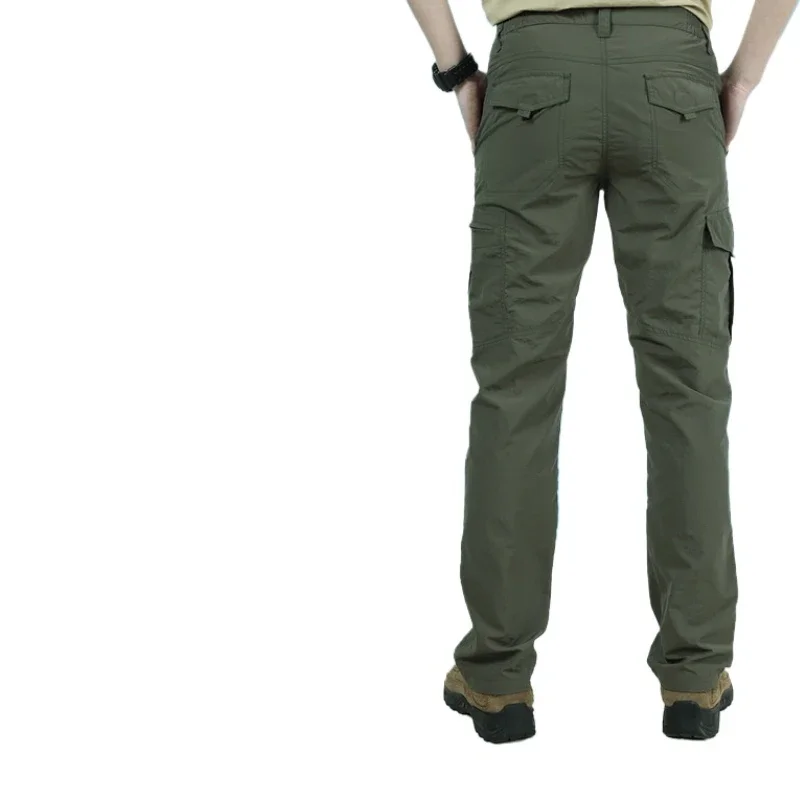 Men's Summer Thin Quick Dry Tactical Cargo Pants Army Outdoor Camping Hiking Pants Casual Trousers Male Sports Fishing Pants