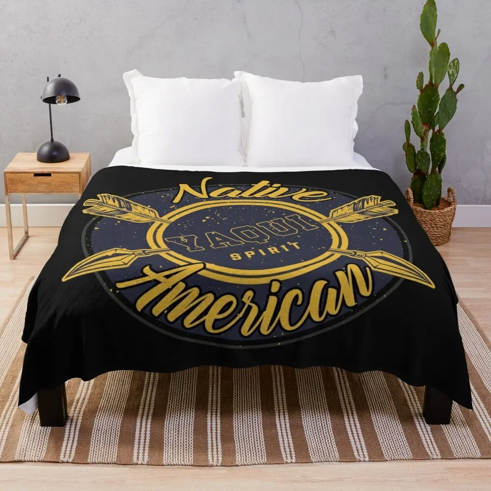 

native american yaqui spirit Throw Blanket Flannel Fabric Soft Beds Shaggy heavy to sleep Blankets