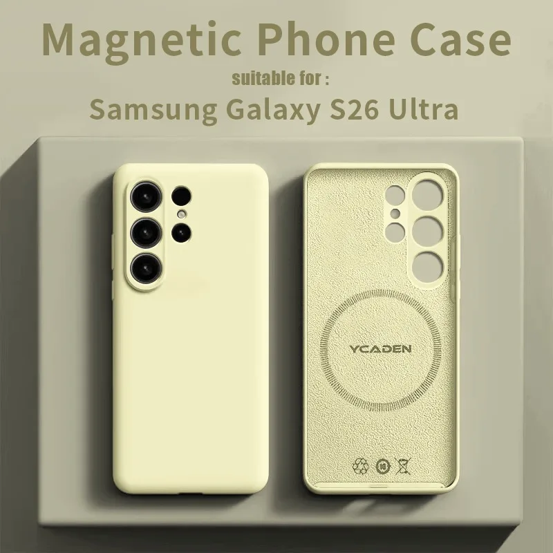 Magnetic Liquid Silicone Wireless Charging Phone Case - Soft Back Cover