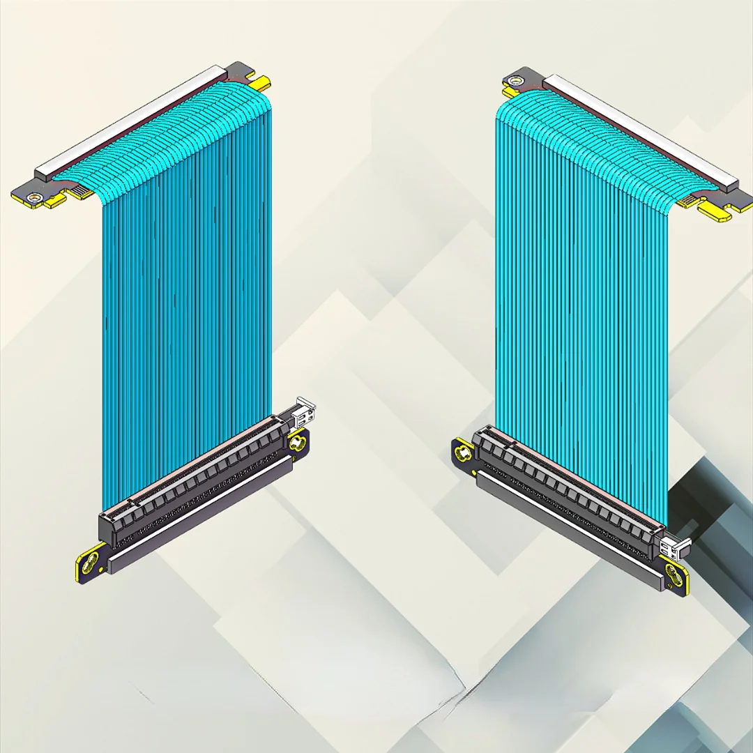 duplo reverso pcie riser cabo vertical gpu montagem azul para itx caso pcie protegido extremo de alta velocidade