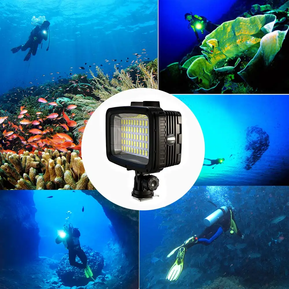 Portable Flashlight 40M Diving Underwater Waterproof LED For Gopro Hero 11 9 10 Dji OSMO Action 3 Fill Lamp Camera Accessories