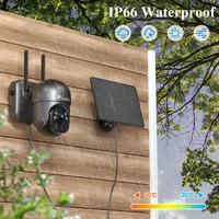 Ctronics sans fil solaire 10000mAh WiFi caméra de Surveillance extérieure 360 PTZ détection humaine suivi automatique Vision nocturne 4MP 3MP 6