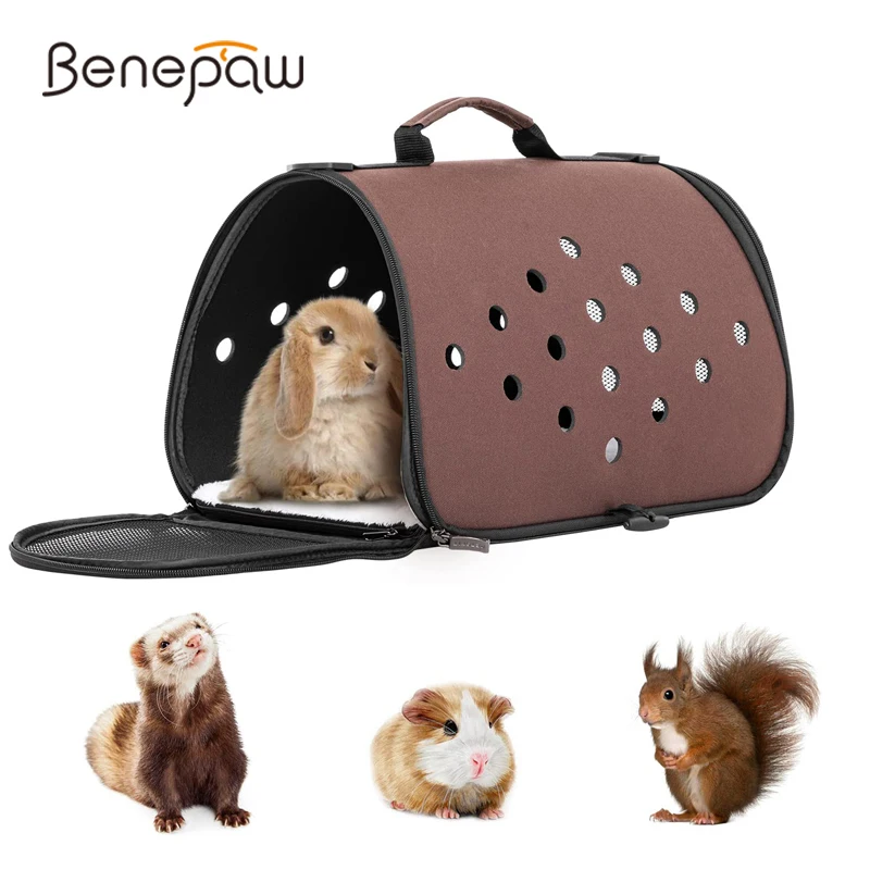BenepawPortablePetCarrierBreathableRabbitCarryingBagSmall