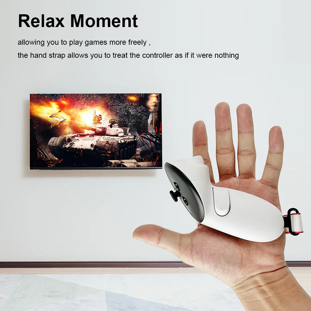 VR Glasses Accessories Battery Cover Replacement Kit Adjustable Active Straps Joystick Caps for Meta Quest 3 VR Controller Grips