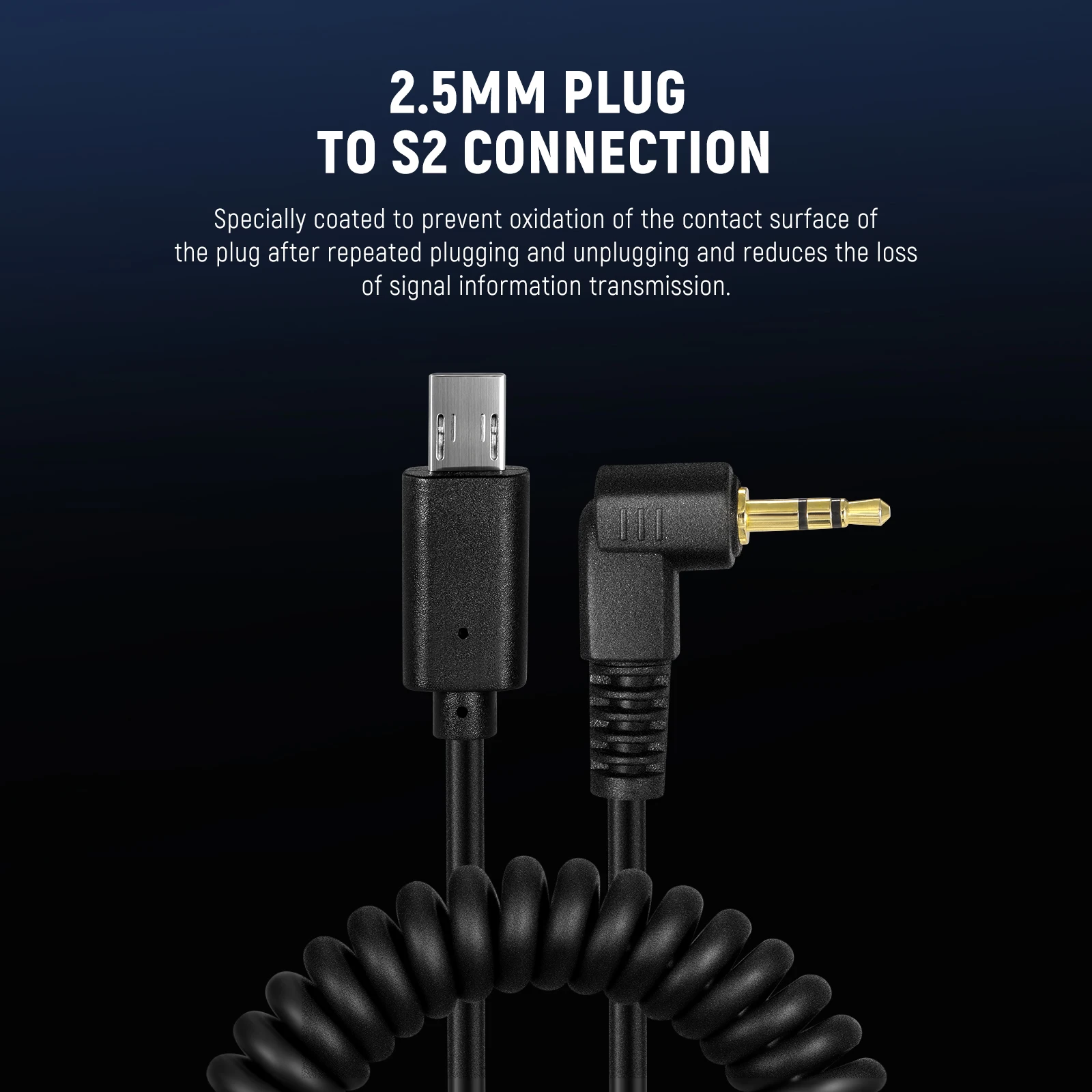 NEEWER 2.5mm to S2 Remote Shutter Release Cable Compatible with Sony A1 A9 II A9 A7R V/IV A7S III A99 II A7R A7S camera remote shutter button camera remote shutter release
