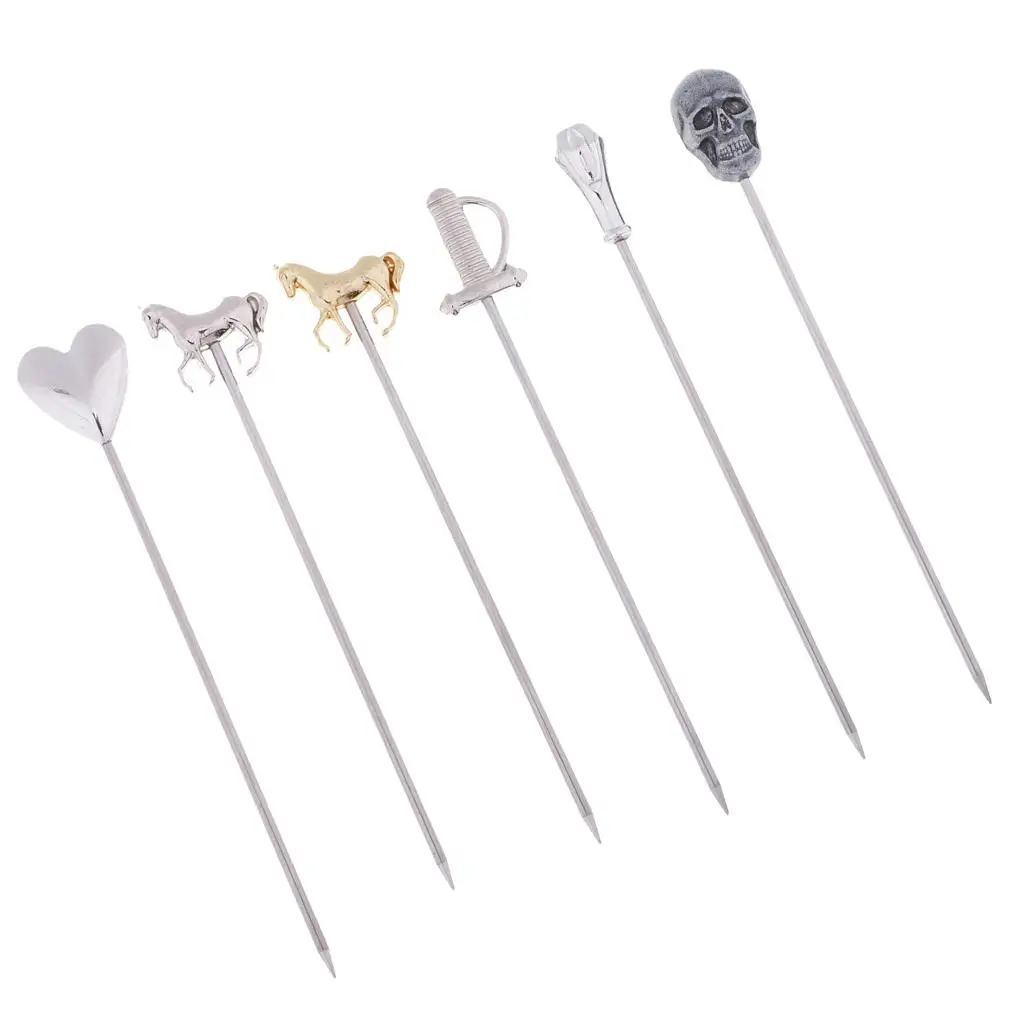 6pcs Cocktail Picks Wedding Party Celebration Sticks Bar Party Accessories