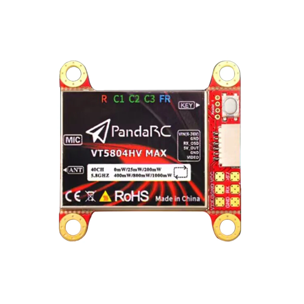 

PandaRC VT5804HV MAX 5.8G 1W VTX Image transmission OSD adjustment parameters for RC FPV Drone parts