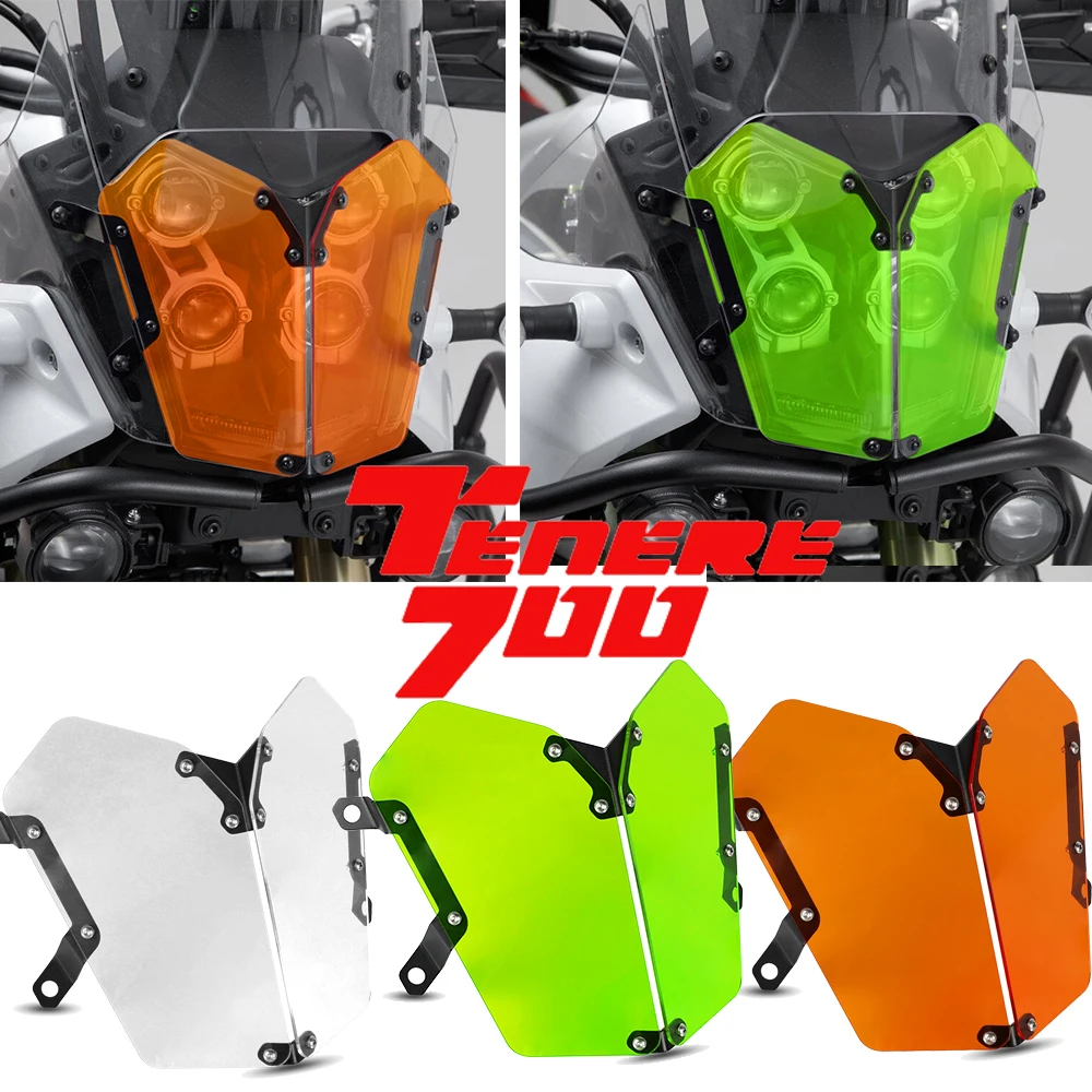 

Motorcycle Panel Bracket PVC Headlight Protector Cover Transparent Head Light Guard For Yamaha Tenere 700 TENERE700 XTZ T 700 T7