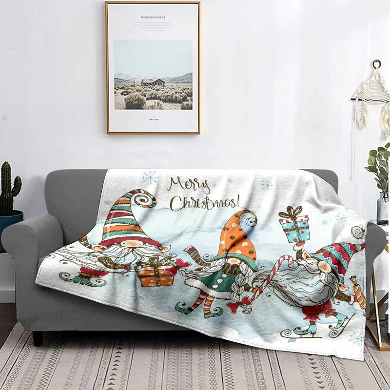thumbnail image 1 of Decoración del hogar, manta de felpa para sofá, colcha, cama, mantas suaves y esponjosas, decoración a cuadros, moderna morandi, invierno, Feliz Navidad, 1 of 5