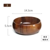 Nature Wooden Bowl Japanese Style Wooden Tableware Household Basin Fruit Plate Salad Bowl Wooden Soup Bowl 4