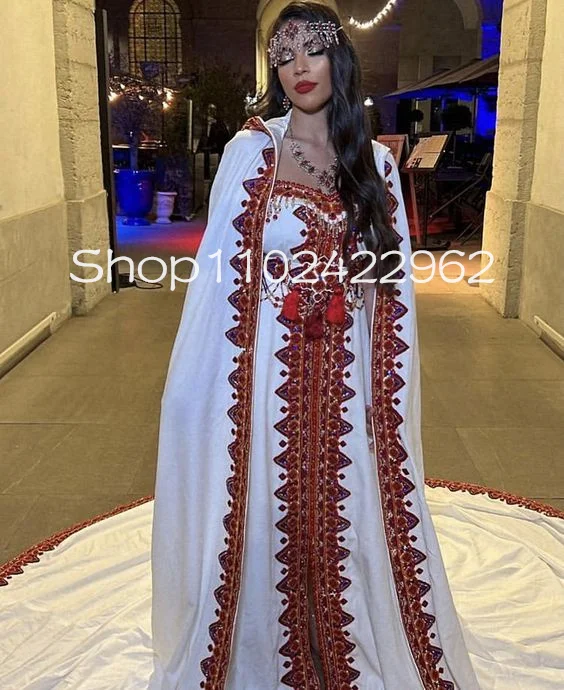 Amazigh Moroccan Bridesmaid Dresses Moroccan Kaftan For Women Caftan With  Amazigh Embroidery Plus