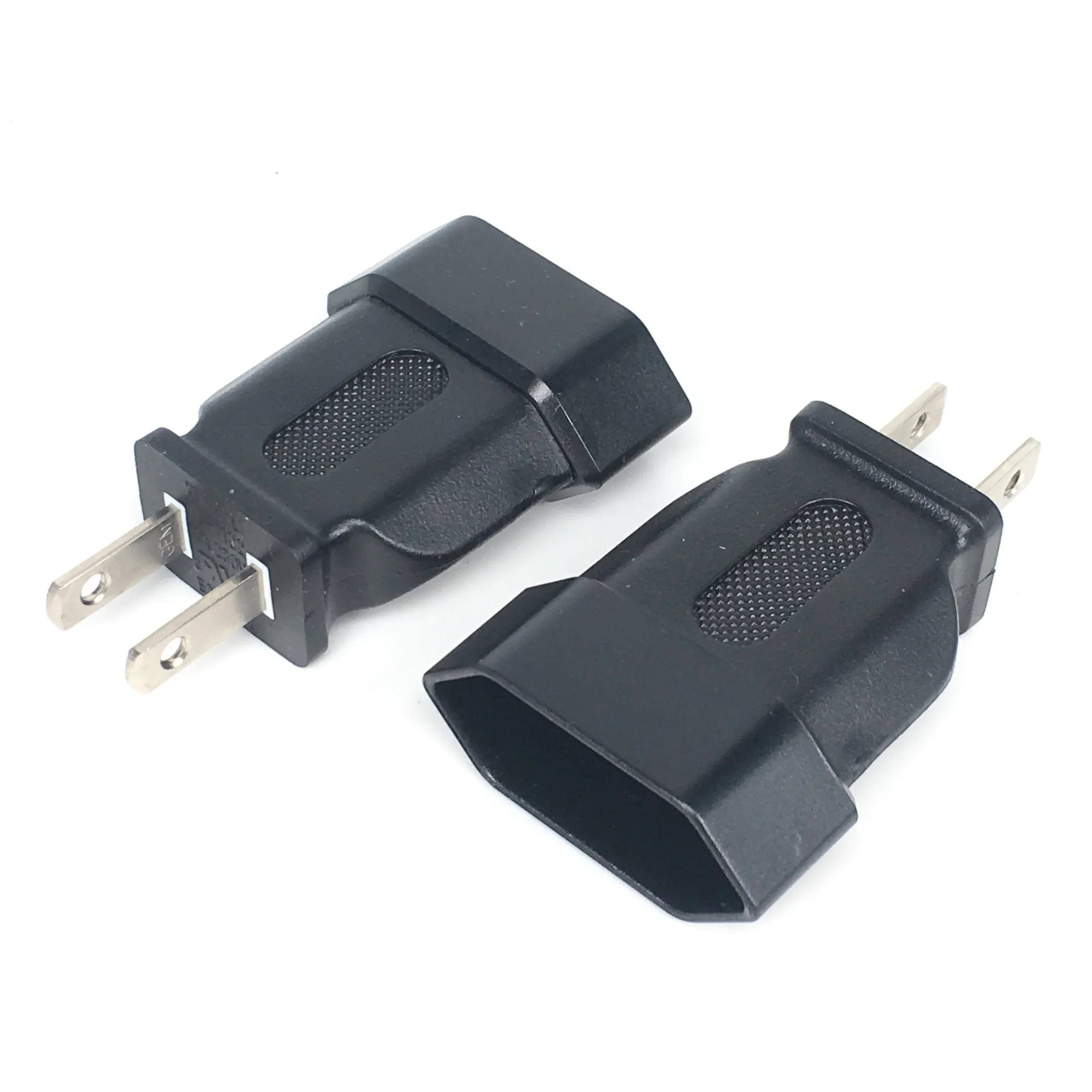 US 2-Flat pins Type A Travel Adpter,AC Power Plug Adapter European CEE7/16 Receptacle to NEMA 1-15P 250V 10A