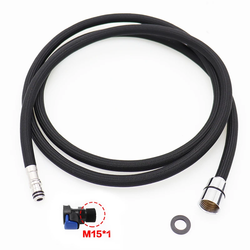 150/180/300cm F1/2 M15*1 Replacement Faucet Hose Quick Connect