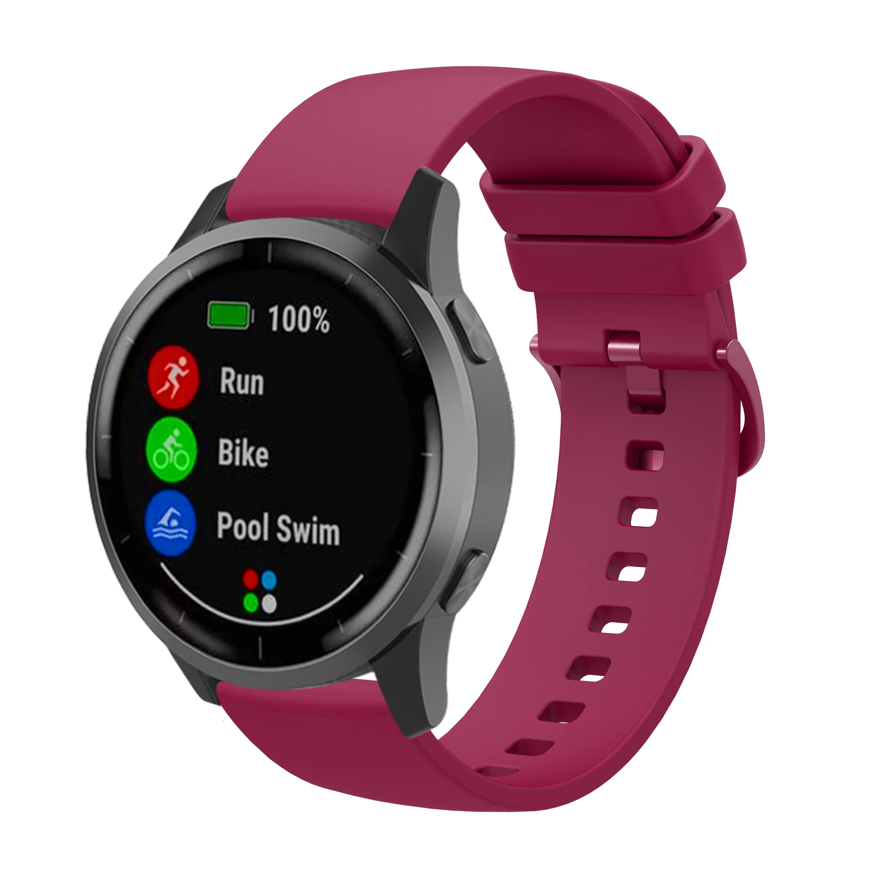 Silicone Band For Garmin Forerunner 255 255S 245 55/Venu SQ 2 Plus 2S 3S/Vivoactive 4 4S 3 Strap Watchband Bracelet Accessories