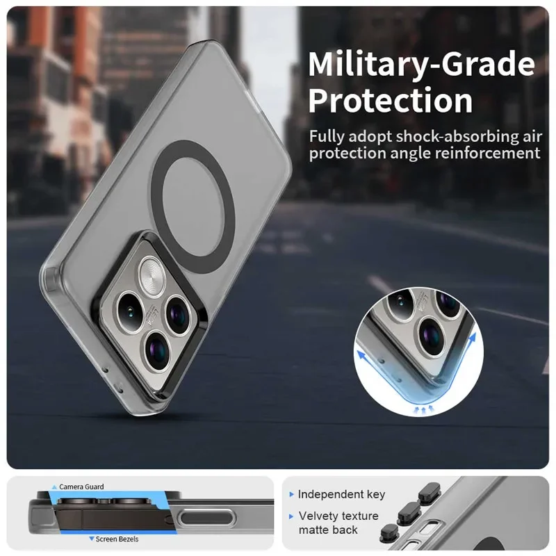 حافظة شحن لاسلكي مغناطيسي فاخرة لهاتف Xiaomi 14T P...