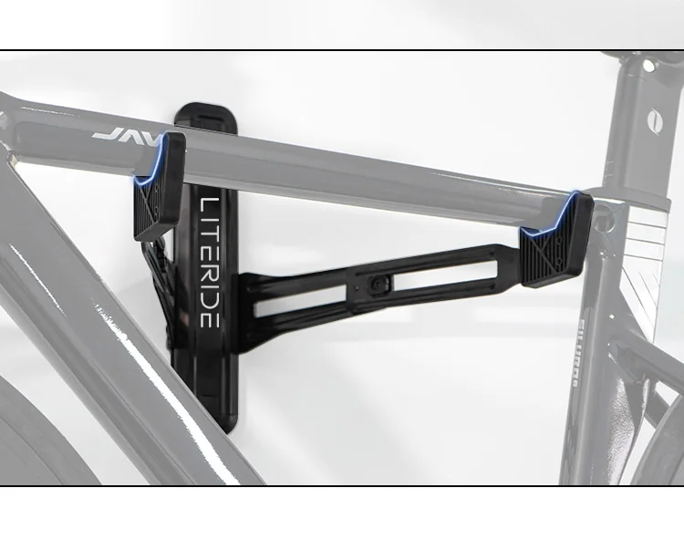 LITERIDE Fahrrad-Wandhalterung, horizontal, MTB, Rennrad, Aufhänger, Haken, Halter für Garage, Innenaufbewahrung, Fahrradzubehör – Detail 7