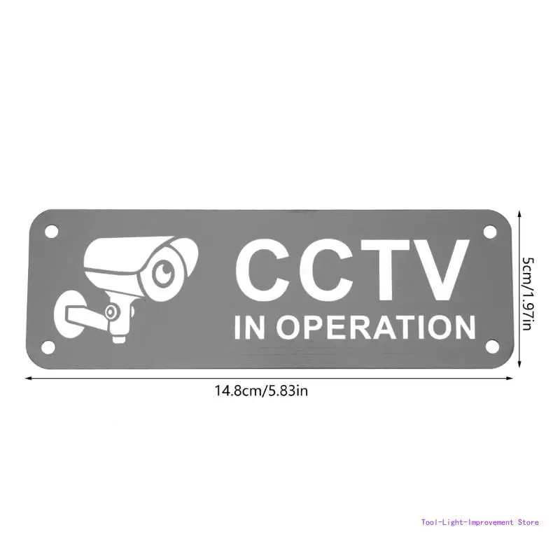 C63E 5Pcs Video Camera CCTV In Operation Warning Sign Wall Stickers Decals Decals Public Area Security