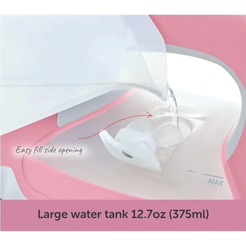 1800W Smart Iron with Auto Lift for Clothes, Sewing, Quilting and Hand Ironing Soleplate Steam Iron Pink Electric Irons 4