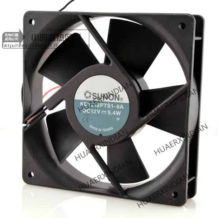 

New KD1212PTS1-6A 12V 5.4W 12CM 12025 Cooling Fan Assembly Kit