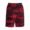 Men Board Shorts Red Camo Casual Swim Trunks Army Camouflage Breathable Sportswear Hot Plus Size Beach Short Pants 4