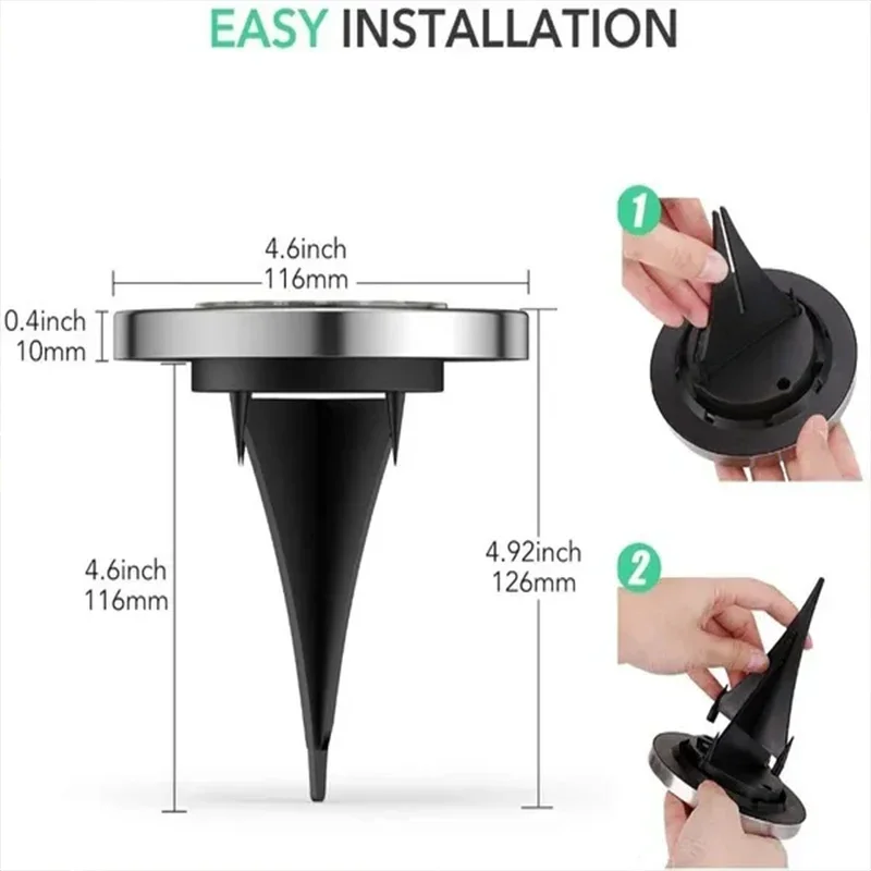 Description Picture 5 of item4PCS Solar LED Floor Lamp 8/20LED Outdoor Lawn Light Waterproof Underground Lamps for Lawn Decoration Garden Terrace Courtyard