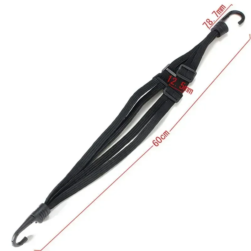 Black Rubber Motorcycle Straps Retractable Luggage Elastic Rope