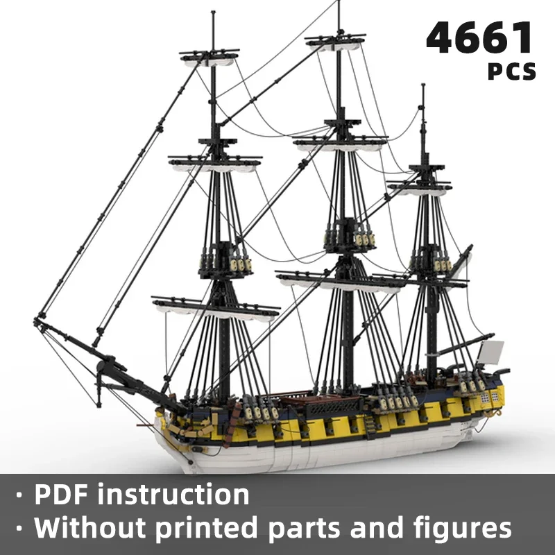 HMS MOC England & British chartered war cutter brick set Royal navy warship model Admiralty rigged ship buildings block kit toys