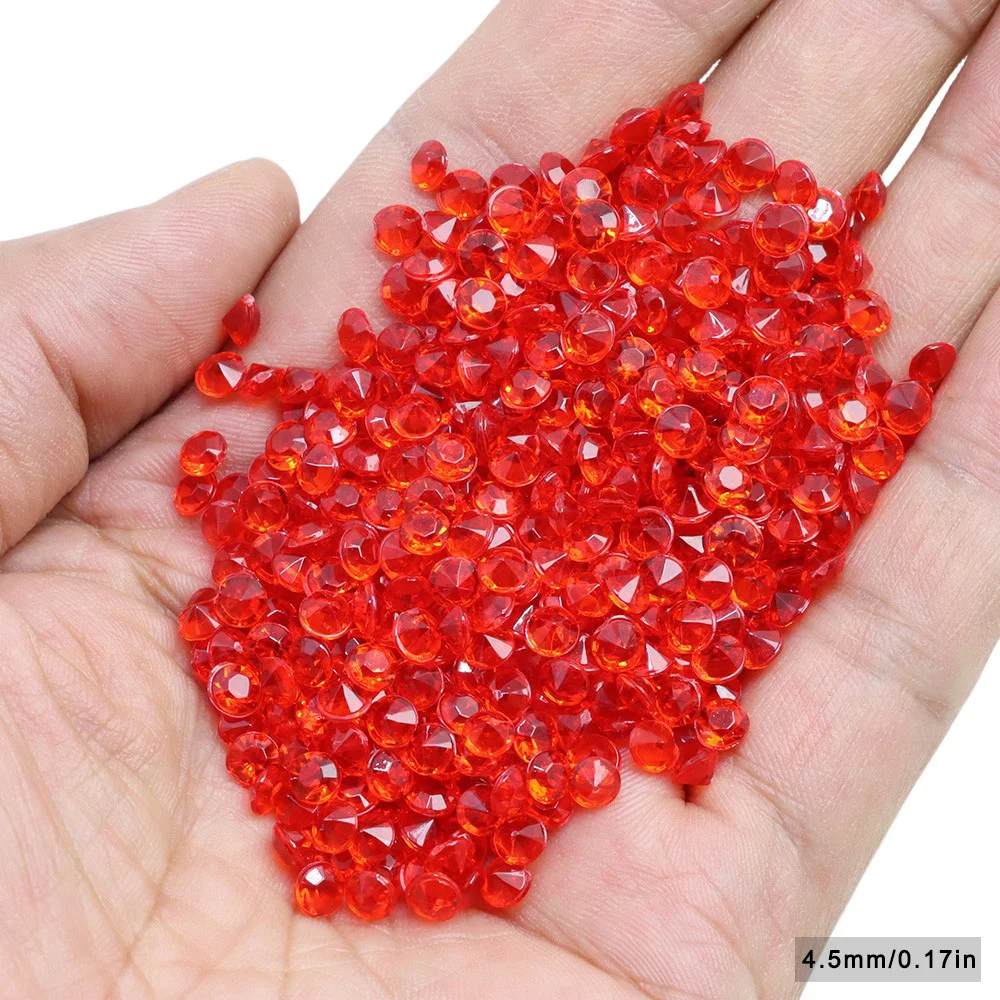 1000 stücke mehrfarbiges Kristall konfetti, Tischs treuung, Hochzeits vasen füller, Strass steine für Braut dusche Geburtstag Muttertag par – Detail 5