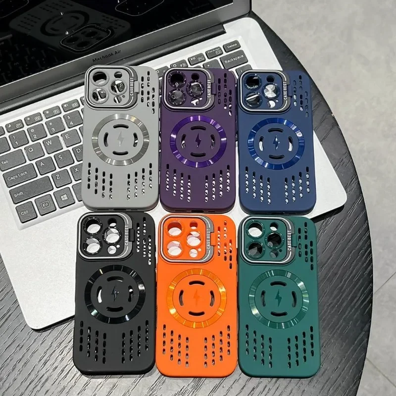 Magnetic Cooling Heat Dissipation Phone Case with Breathable Soft Back Cover