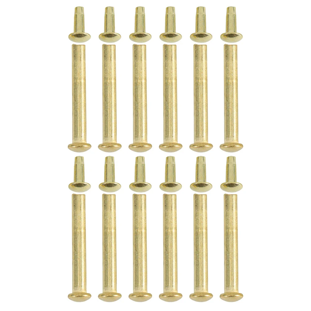 12 Sets Folding Fan Nails Fans Handheld Shaft Supply Rivet Pins Zinc Alloy Fitting