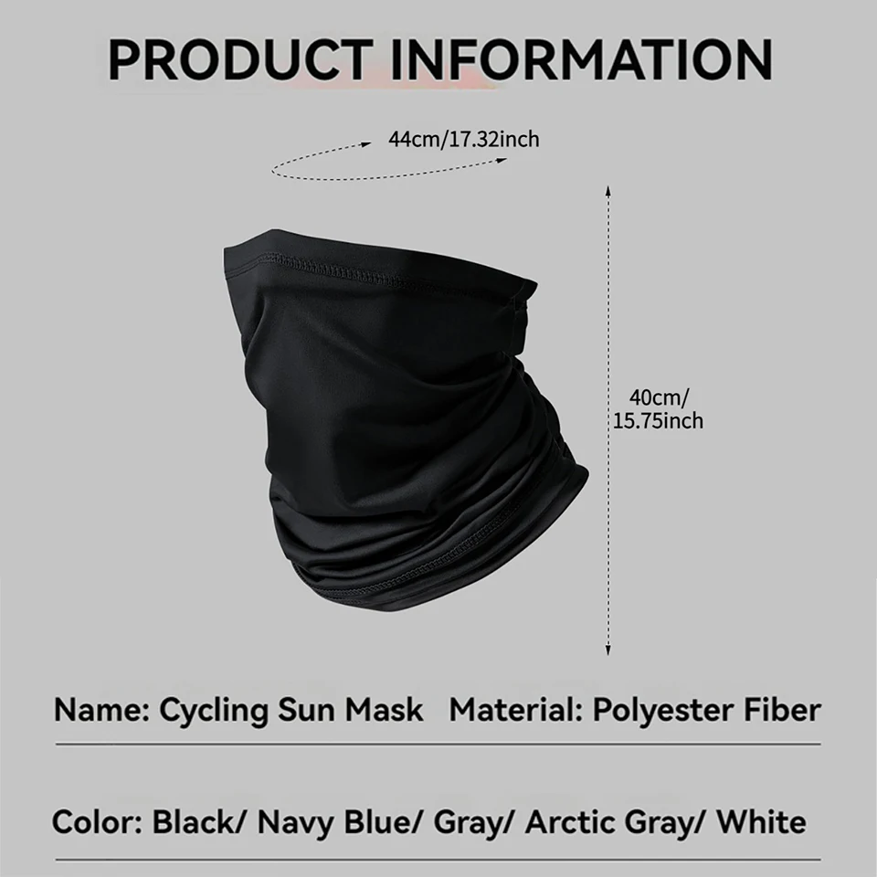 GTUBIKE Mountaineering Scarf Mask Ice Silk Sun Protection Back Neck High Elasticity Light And Thin Quick-drying Mask Men Women